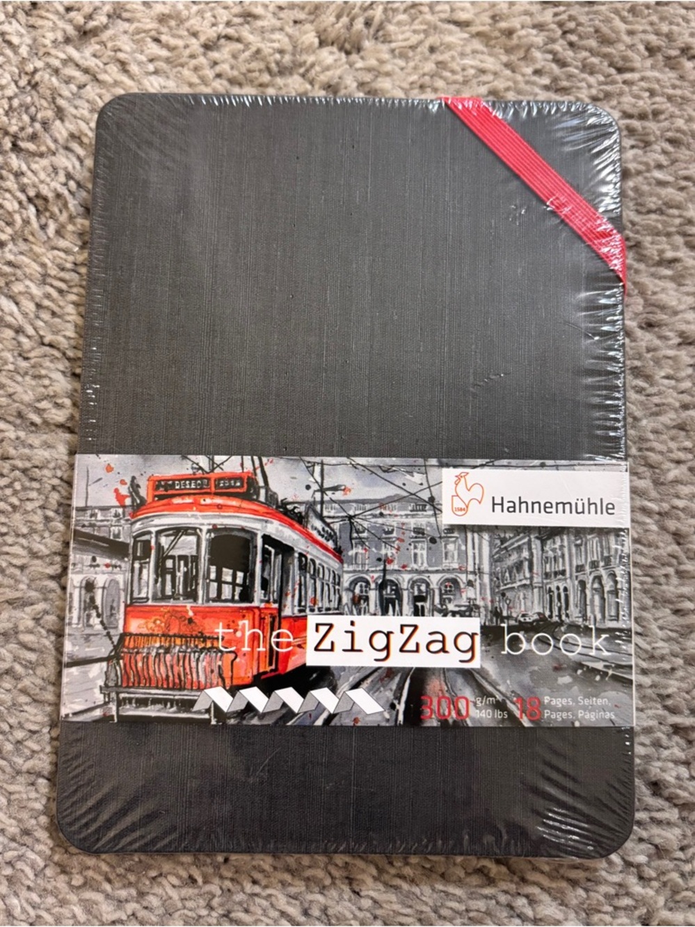 NWT “Hahnemühle” ZigZag book 18 pages sketchbook. watercolor accordian folded.